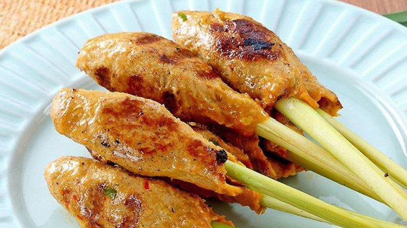 Gà bọc sả sốt tương