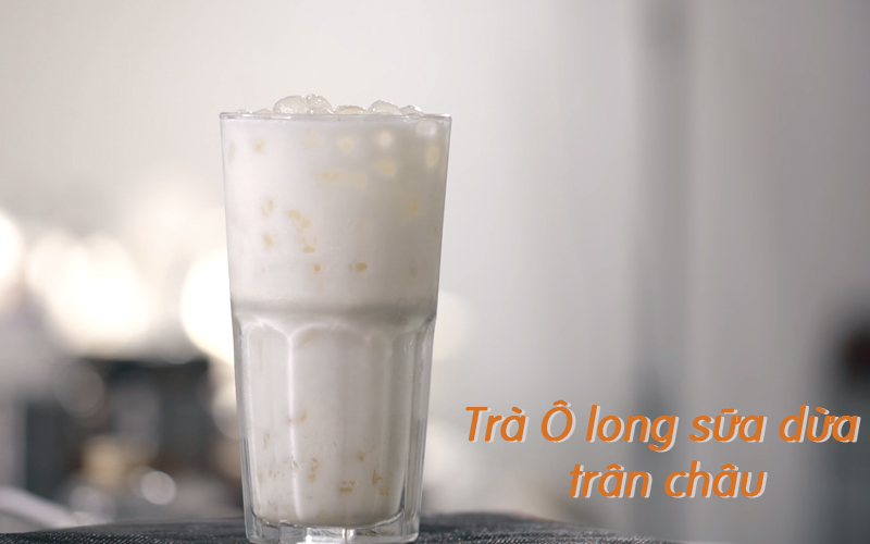 Ly trà ô long sữa dừa trân châu trắng đã hoàn thành rồi! Ly trà ô long sữa dừa trân châu trắng đã hoàn thành rồi!