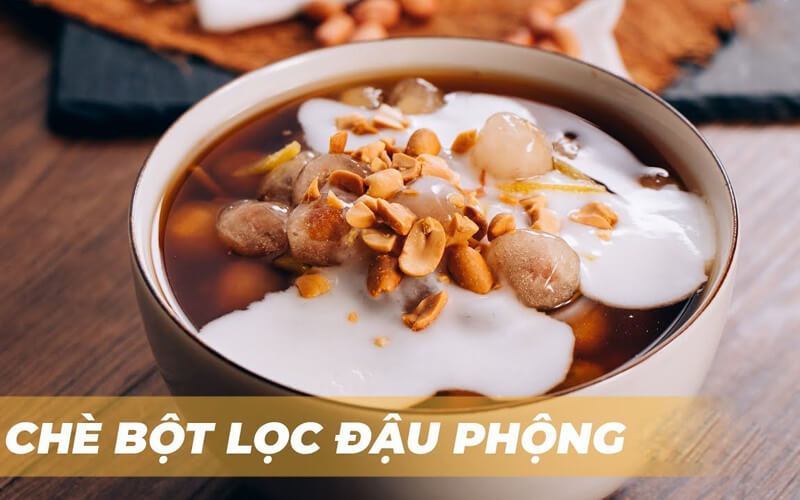 Chè bột lọc đậu phộng