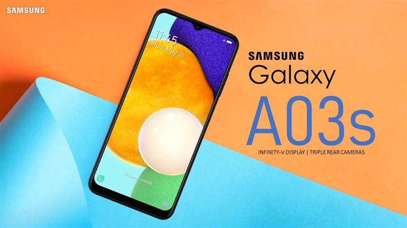 Đây là cấu hình Galaxy A03s: Màn hình lớn, chạy chip MediaTek