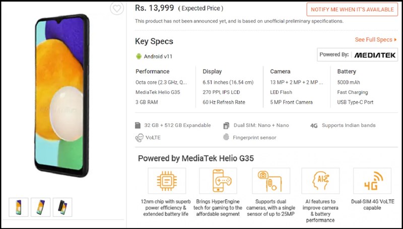 Galaxy A03s giá bao nhiêu? Nguồn tin tiết lộ sẽ đắt hơn Galaxy A02s