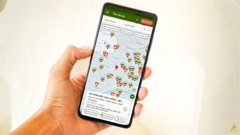 Cách sử dụng bản đồ tìm thực phẩm cứu trợ
