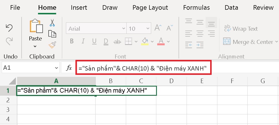 Hàm xuống dòng cơ bản trong Excel chi tiết dễ hiểu nhất