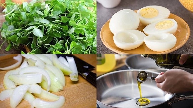 Nguyên liệu chính của món rau càng cua trộn trứng