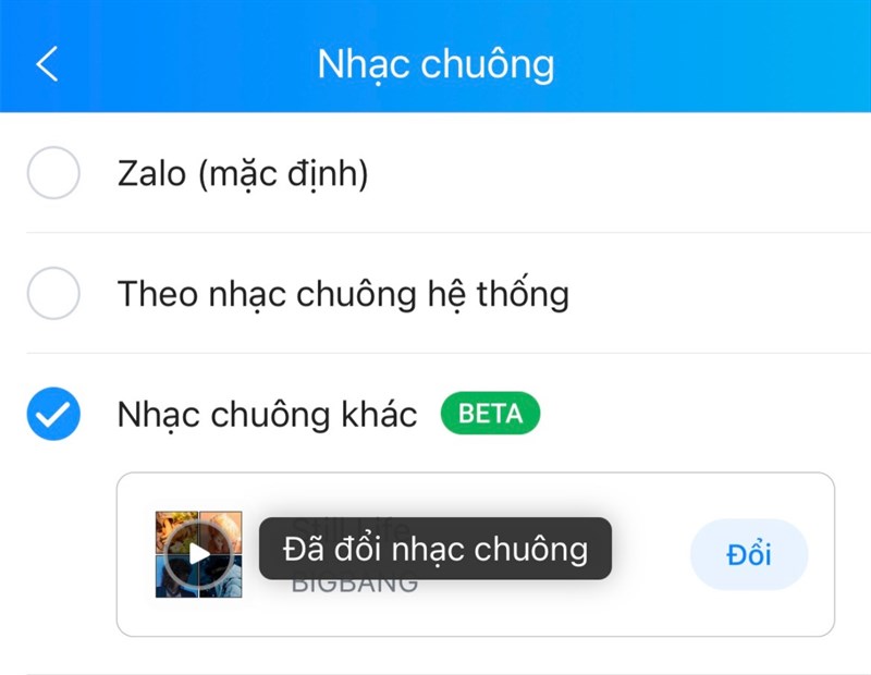 Cài nhạc chuông Zalo trên iPhone