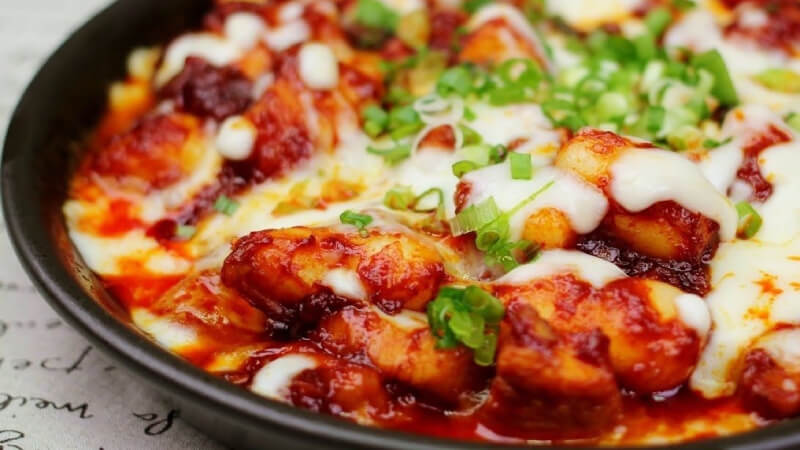 How to make spicy chicken with cheese, delicious spicy Korean standard