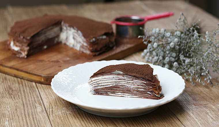 Cách làm bánh crepe Tiramisu ngàn lớp, đơn giản không cần lò