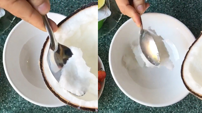 Hình ảnh về nạo cơm dừa.