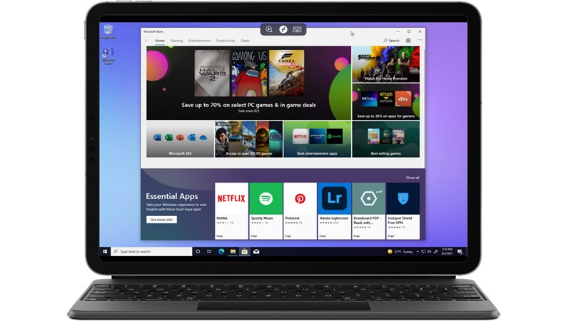 Microsoft Store trên Windows 365 cho phép chúng ta tải được hầu hết các ứng dụng cơ bản. Nguồn: Breakinglatest.