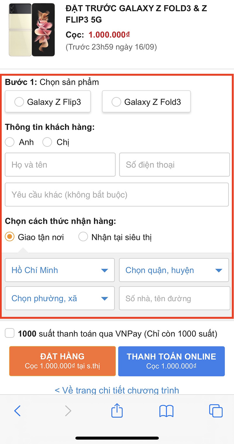 Thanh toán VNPAY: Giảm ngay 2 triệu khi mua Galaxy Z Fold3 và Z Flip3