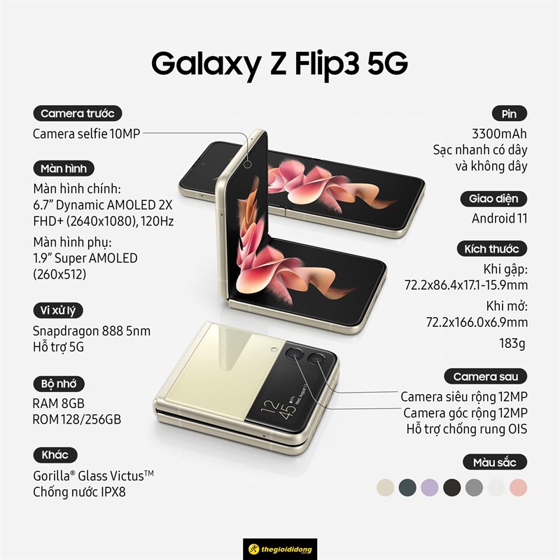 Samsung Galaxy Z Flip 3 5G | Chính hãng, lên đời giá tốt
