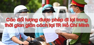 Các đối tượng được phép đi lại trong thời gian giãn cách tại TP. Hồ Chí Minh