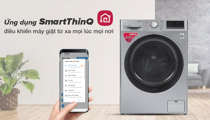 Điều khiển máy giặt từ xa với ứng dụng SmartThinQ