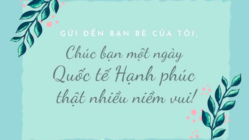 Mẫu thiệp đẹp chúc mừng ngày Quốc tế Hạnh phúc 20/3