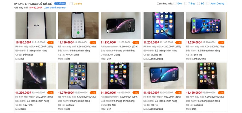 iPhone XR 128GB cũ giá rẻ