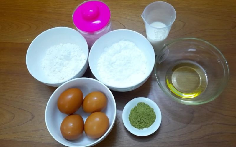 Nguyên liệu làm bánh sinh nhật matcha kem tươi