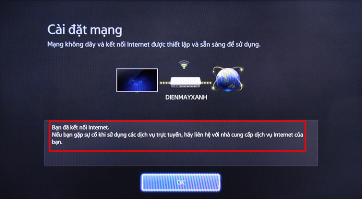 Kết nối internet với tivi Sony