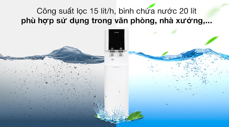 Máy lọc nước RO nóng lạnh Cuckoo CP-QRP2001SW 4 lõi có công suất lọc 15 lít/giờ