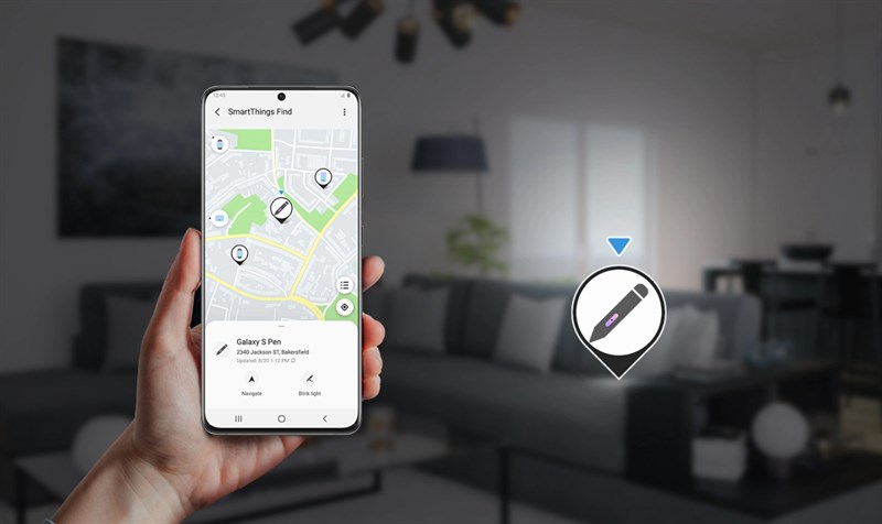 Bạn có thể dùng ứng dụng SmartThings để kiểm tra thông tin vị trí của S Pen Pro