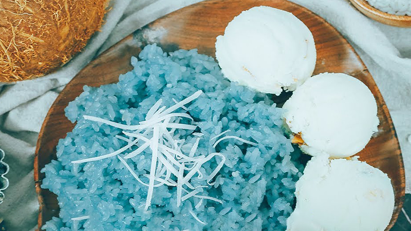 Kem xôi hoa đậu biếc Kem xôi hoa đậu biếc