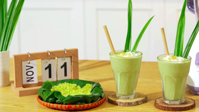 Smoothie đá xay cốm dừa matcha