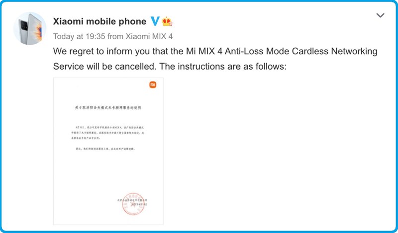 Xiaomi loại bỏ chế độ chống mất sóng trên Mi MIX 4, đây là nguyên nhân
