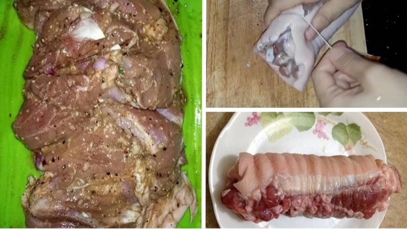 Bó và luộc chân giò