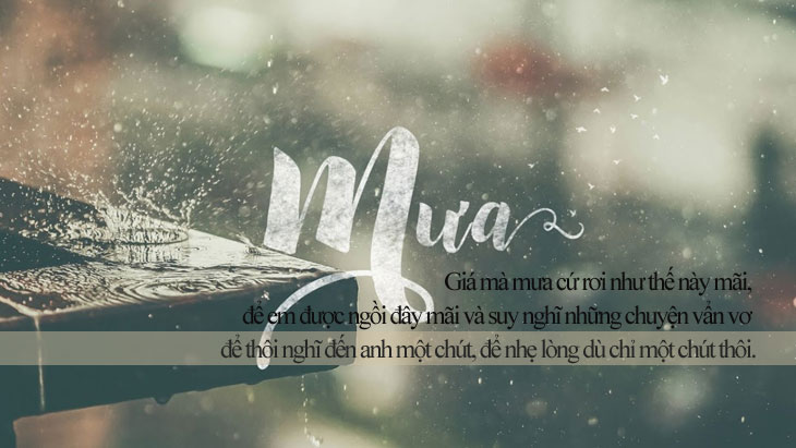 Stt mưa nhớ người yêu cảm động
