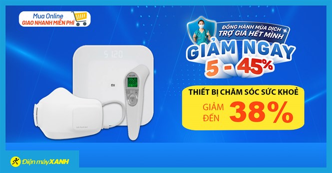 5 sản phẩm chăm sóc sức khoẻ: Khẩu trang, nhiệt kế,... giảm đến 38%, an tâm mùa dịch. Mua online giao nhanh miễn phí