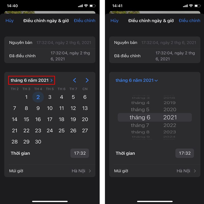 Cách sửa ngày giờ trên ảnh iPhone