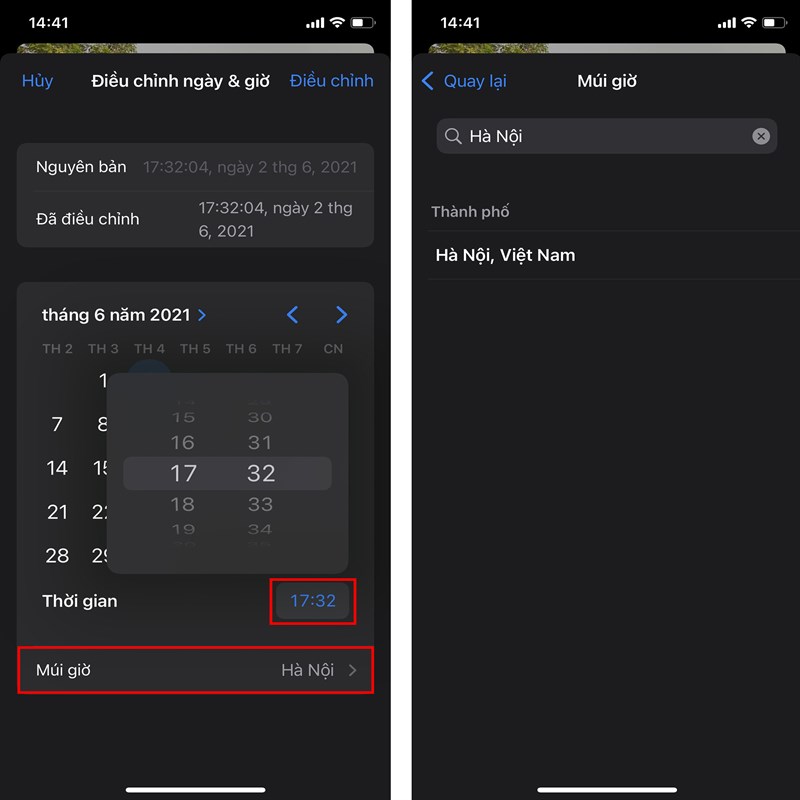 Cách sửa ngày giờ trên ảnh iPhone