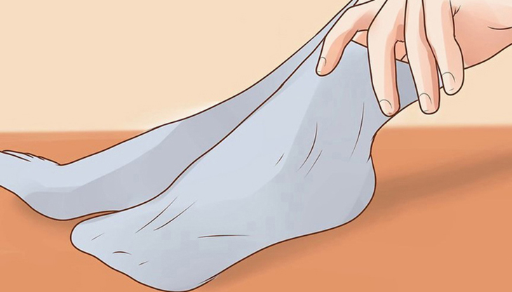 Use thick socks to make your legs