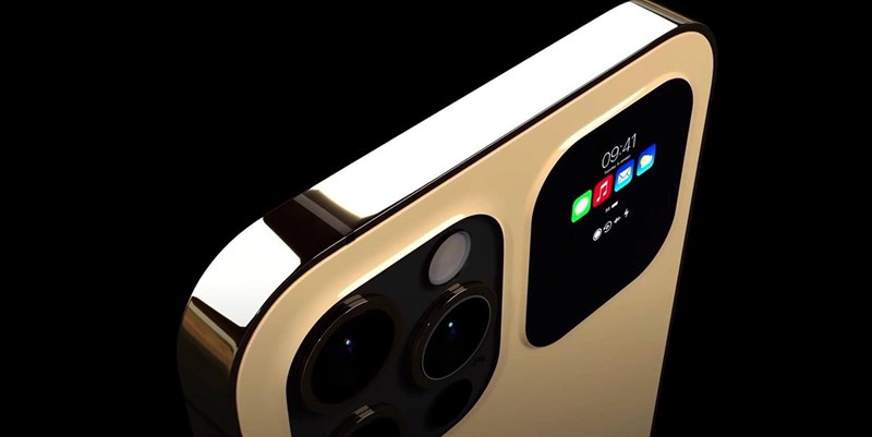 Trầm trồ trước thiết kế của mẫu iPhone 13 Pro được trang bị màn hình phụ, phần notch nhỏ gọn và không cổng cắm