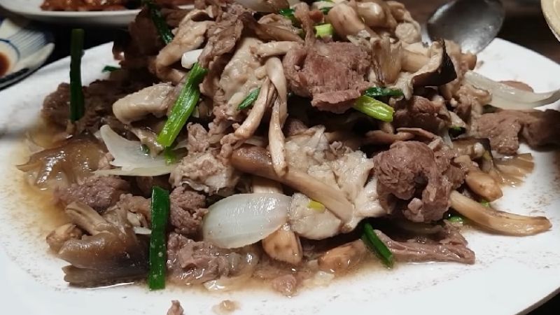 Nấm mối xào thịt bò