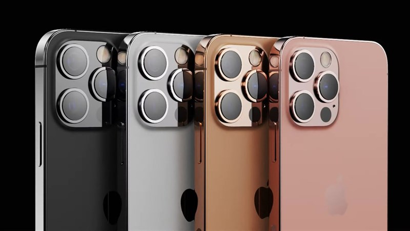 iPhone 13 Pro Max với 4 tùy chọn màu sắc. Nguồn: LetsGoDigital.