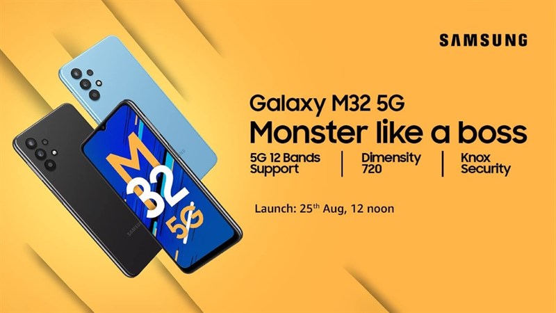 Samsung Galaxy M32 5G với Dimensity 720, pin 5.000mAh ra mắt vào 25/8