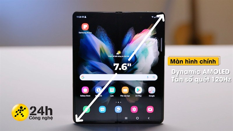 Màn hình chính của Galaxy Z Fold3 5G.