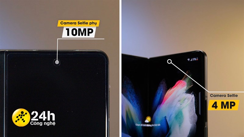 Thông số 2 camera selfie của Samsung Galaxy Z Fold3 5G.