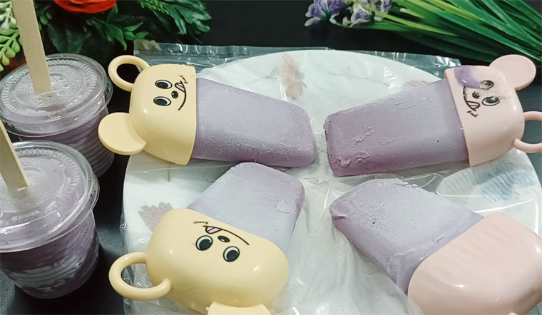 Cách làm kem khoai lang tím cốt dừa thơm mát dẻo mịn không dăm đá
