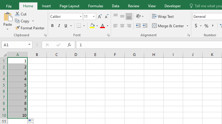 Excel tự động điền dữ liệu với Auto Fill