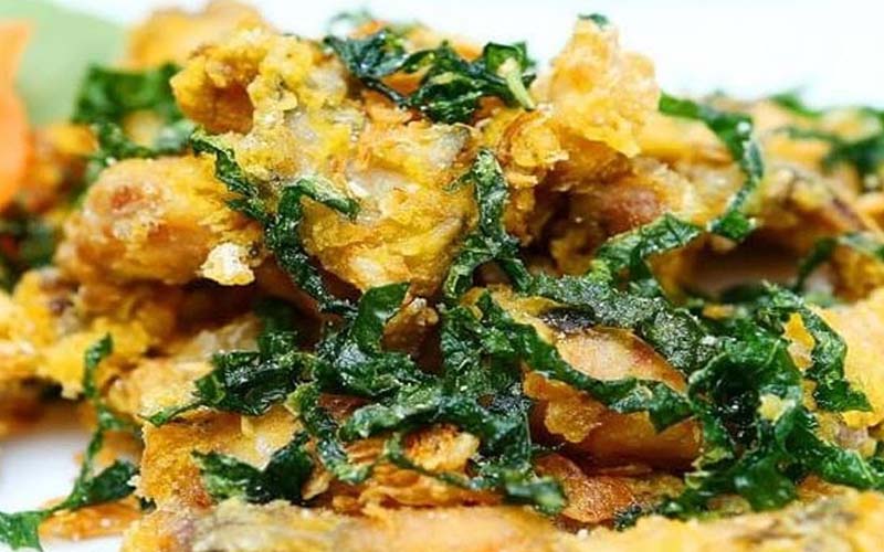 How to make delicious crispy fried frog with guise leaves at home