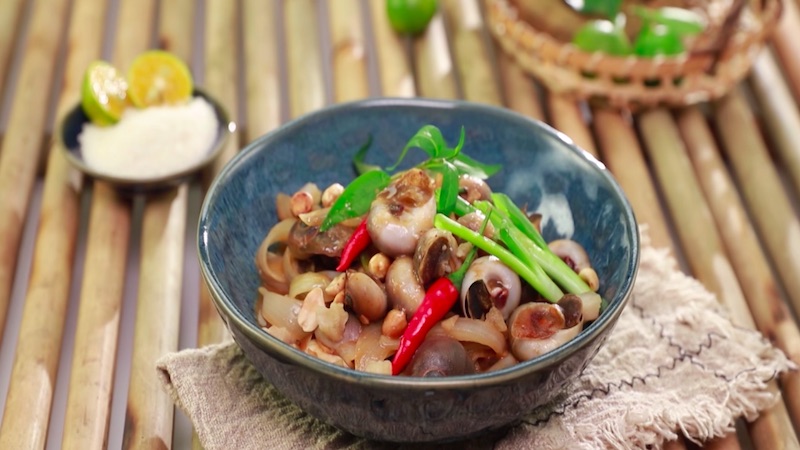 How to make delicious fried fat snails with tamarind is addicted