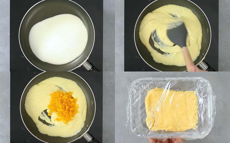 Làm nhân bánh trứng muối ngàn lớp