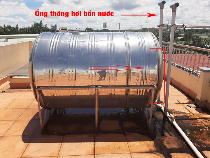 Install an air vent for the water tank