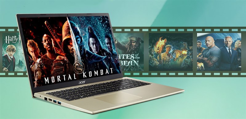 Acer Aspire 3 có thể đáp ứng tốt những nhu cầu giải trí cơ bản như xem phim.