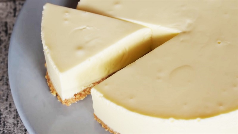 Món bánh cheesecake sữa chua vị chua thanh ăn hoài không ngán