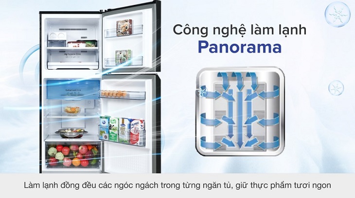 Công nghệ Panorama trên Tủ lạnh Panasonic Inverter 268 lít NR-TV301VGMV