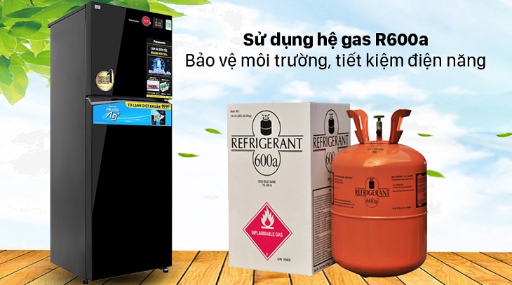 Tủ lạnh Panasonic Inverter 366 lít NR-TL381VGMV sử dụng hệ gas R600a