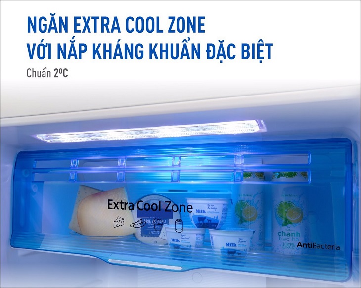 Ngăn ướp lạnh Extra Cool Zone trên Tủ lạnh Panasonic Inverter 326 lít NR-TL351VGMV