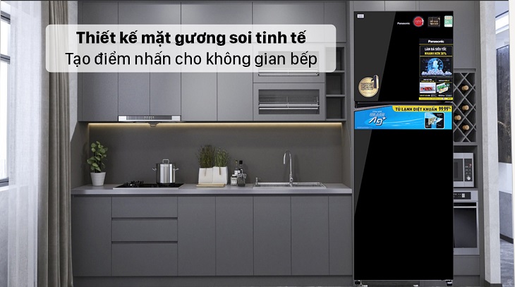 Thiết kế hiện đại của Tủ lạnh Panasonic Inverter 366 lít NR-TL381VGMV